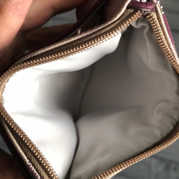 Coach satin purple C wristlet EUC - Picture 5 of 5